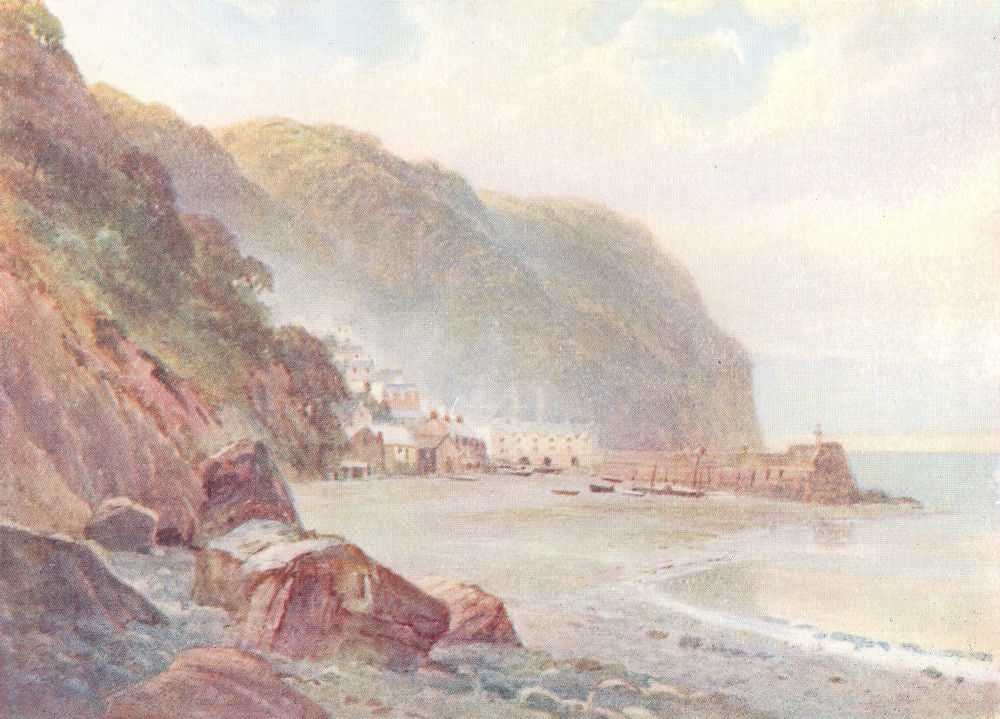 DEVON. Clovelly 1931 old vintage print picture